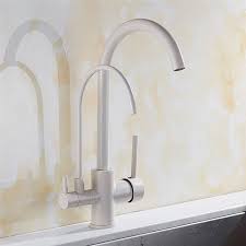 Oat Color Kitchen Faucet Modern Kitchen Tap With Double Spouts And Purification Function Kitchen Faucet Modern Kitchen Taps Modern Kitchen Faucet