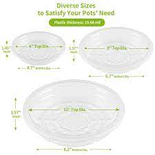 Remiawy Clear Plant Saucers 18 Pack Flower Pot Drip Trays For Indoor Andamp Outdoor Plants Garden Saucers Plant Pot Plant Saucers Plant Saucer Outdoor Plants