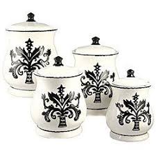 Black And White Ceramic Canisters Robot Check Ceramic Kitchen Canisters Kitchen Canister Sets Canister Sets
