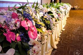 Maybe you would like to learn more about one of these? Close Up Flowers Decoration On Stage Of Conference Or Meeting Room Stock Photo Picture And Royalty Free Image Image 97211880