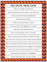 Kids Movie Trivia Free Printable Moms Munchkins Movie Night Birthday Party Kid Movies Movie Facts