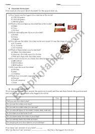 Get to know more about different types of candy and candy companies from our candy trivia below. Chocolate Quiz Are You Chocoholic Esl Worksheet By Camilagoldin
