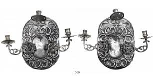 Wall sconces are available with three major types of power sources: Lot Of 2 Spanish Style Silver Wall Sconces Each With 3 Candle Holders Ornate And Intact Probably