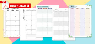 Printable calendars and planners april 2021. April 2021 Calendar Templates Download Pdf