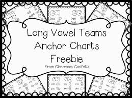 long vowel anchor charts freebie classroom confetti