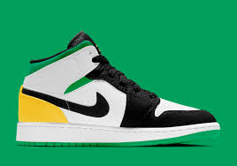 What flag has white, green, and orange? Air Jordan 1 Mid Green Orange Bq6931 101 Release Info Sneakernews Com