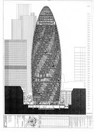 The Gherkin How London S Famous Tower Leveraged Risk And Became An Icon Archdaily Architecture Drawings Norman Foster Architecture Drawing