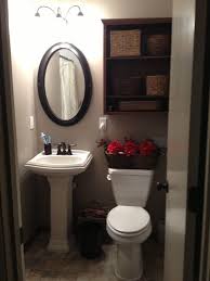 Small Bathroom With Pedestal Sink Tub And Shower Storage Over Toilet Google Search Small Bathroom Sinks Pedestal Sink Bathroom Half Bathroom Decor