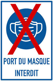 Selon la sociologue, le port du masque n'est pas vécu comme une contrainte sur ce continent. Affiche Port Du Masque Interdit Stock Vector Adobe Stock