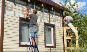 First way, a base plate or ring that will hold the grille/vent is nailed in place first. How To Install Vinyl Siding On A Shed