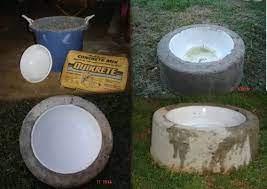 Diy Spill Proof Dog Bowl Made In Concrete Quikrete Cement Dog Water Bowls Pet Water Bowl Dog Bowls