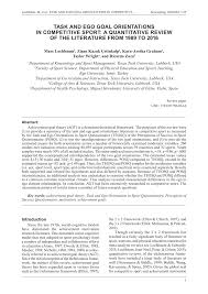 Pdf Task And Ego Goal Orientations In Competitive Sport A Quantitative Review Of The Literature From 1989 To 2016