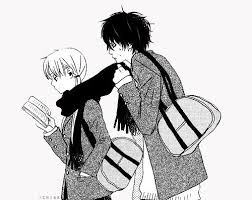 Monster anime yamaguchi my little monster anime cover. Monochrome Tonari No Kaibutsu Kun And Mizutani Shizuku Image 6117868 On Favim Com