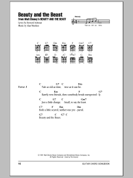 Beauty And The Beast Sheet Music Alan Menken Guitar Chords Lyrics