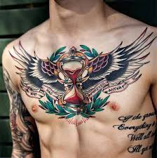 Dotwork circle tattoo on the chest. 125 Chest Tattoos For Men Things To Know Before Getting