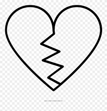 Broken Heart Coloring Page Coracao Partido Para Desenhar Clipart 3744160 Pinclipart Aquelas mensagens fizeram meu coração quebrar, se destroçar e cair caco por caco no chão junto com a minha vontade de viver. broken heart coloring page coracao