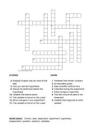 Scientific Method Crossword Puzzle