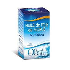 Utilisée autrefois pour traiter les problèmes de rachitisme et de croissance osseuse, l'huile de foie de morue est riche en(8) Huile De Foie De Morue Fortifiant 60 Capsules Grand Ocean Yeves Ponroy Magasin Bio Maroc Parapharmacie Bio