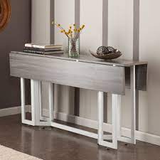 Holly Martin Driness Drop Leaf Dining Console Table Space Saving Dining Table Portable Furniture Drop Leaf Table
