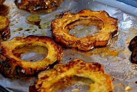 Maple Roasted Acorn Squash Rings Tasty Kitchen A Happy Recipe Community Acorn squash has a pretty thick skin and stem, so be careful when cutting.