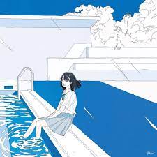 かとうれい rei katoさんはInstagramを利用しています:「藍の色と君﻿ ﻿  ---------------------------------﻿ ﻿  8月のカレンダー壁紙になります(3枚目)！ぜひスクショして使っていただけたら嬉しいです?… | Anime, Anime scenery,  Illustration