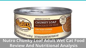 This is when you can rely on dry cat food reviews. Nutro Chunky Loaf Adult Cat Food Wet Review And Nutrition Analysis