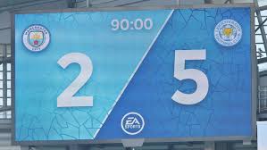 Man united vs man city. Manchester City 2 Leicester City 5