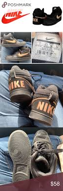 Black And Gold Nike Shoes High Tops Nike 844907 002 Sneakers Shoes Black Rose Gold Black Nike High Top Fly Knit Fitness Sneakers Rose Pink Gold Metallic Accent Black Shoes Black Nikes Black Rose