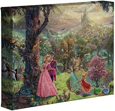 Amazon Com Thomas Kinkade Disney Sleeping Beauty 8 X 10 Gallery Wrapped Canvas Posters Prints Thomas kinkade, known as the painter of light was a landscape artist whose work is popular in the united states.