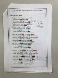 Words with ending rhyme have the same final vowel sound and following consonant sound(s). Identifying End Rhymes And Internal Rhymes Using The Famous Poem By Edward Lear The Owl And The Pussy Cat Redbridge Tuition