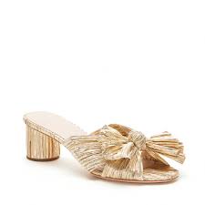 Loeffler Randall Emilia Knot Mule Gold Shoes