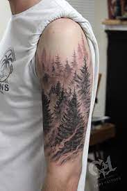Half Sleeve Pine Tree Tattoo Sleeve - Tattoo Design
