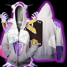 Cosplay 3d Print Mecha Frieza Zip Up Hoodie Saiyan Market Dragon Ball Frieza Cosplay Unisex Hoodies