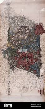 Honeysuckle, 1874 By William Morris, Fine Art, Watercolour,  TextilesPre-Raphaelite, Design, Interior design Stock Photo