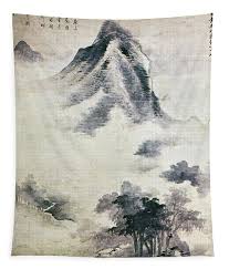 Printed on a lightweight fabric that's easy to hang with tacks, nails or string. China Landscape Tapestry For Sale By Granger