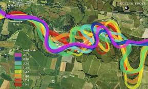 The allier department is named after this river. 8 Meander Migration In The Allier River France By Erosion In The Download Scientific Diagram