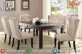 Lengkapi furnitur ruang makan di rumah dengan set meja makan yang sesuai dengan kebutuhan. Meja Makan Minimalis Vintage Mebel Jepara Terbaru Df 1035