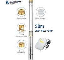 Dayuan 3 Inch Dm Stainless Steel Submersible Deep Well Pump 2 Cubic Meter  Submerged Water Pumps with Control Box