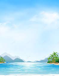 卡通阳光沙滩大海背景高清素材沙滩海水阳光卡通in 2021 natural landmarks landmarks nature