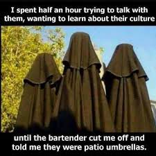 Image result for umbrella niqab meme