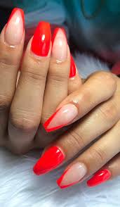 For your relatively small coffin nails, paint sparkles toward the roots with white on the ends. 30 Acrylic Polish Matte And Simple Red Nail Designs Web Page 11 Red Nails Red Ombre Nails Acrylic Nails Coffin Short