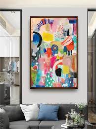 Abstract Multicolor Canvas Painting