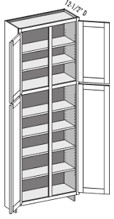 All base cabinets are 34 1/2″ high and 24″ deep unless otherwise noted. Tall Utility Cabinet W Wall Height Top Section Shallow Double Door Ucw Csucwcs Cabinet Joint