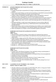 embedded software developer resume