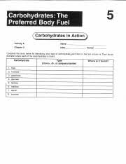 (facial expressions, gestures, eye contact) video & movie activities warmers & coolers web tools for teachers wordsearches worksheet templates & layouts writing & creative writing tasks. Sni Chapter 5 Activity A And B 1 Carbohydrates The Preferred Body Fuel Carbohydrates In Action Activity A Name Chapter 5 Date Period Complete The Course Hero