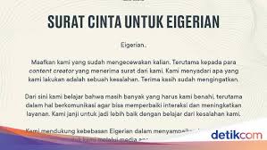 Barangkali ada karyawan eiger disini, share disini ya gan, terima kasih :d Eiger Ngaku Salah Kirim Surat Cinta Lagi Kepada Content Creator
