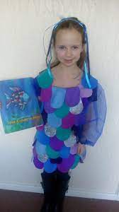 World Book Day Rainbow Fish Costume Felt And Fabric Scales Sewn Onto A Very Small Woman S T Shirt With Net Rainbow Fish Costume Fish Costume Kids Fish Costume