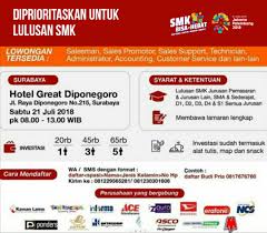 Savesave kab grobogan 6 2007 for later. Lowongan Kerja Untuk Smk 2018 Komunitas Smk Kabupaten Grobogan