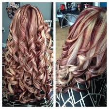 Blonde Highlights Amp Red Lowlights Hair Amp Amp Fashion Hair Highlights Burgundy Hair Hair Styles