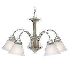 Kichler Chandelier With White Glass In Brushed Nickel Finish 2093ni Destination Lighting